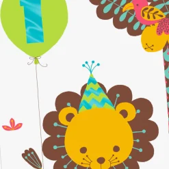 Cutest Cub in the Jungle First Birthday Card for Boys