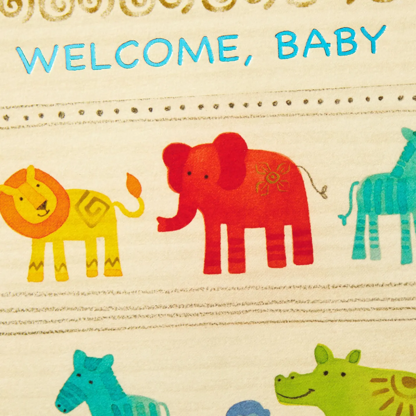 Cute Zoo Animals Welcome New Baby Card