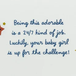 Cutie on Duty New Baby Girl Card