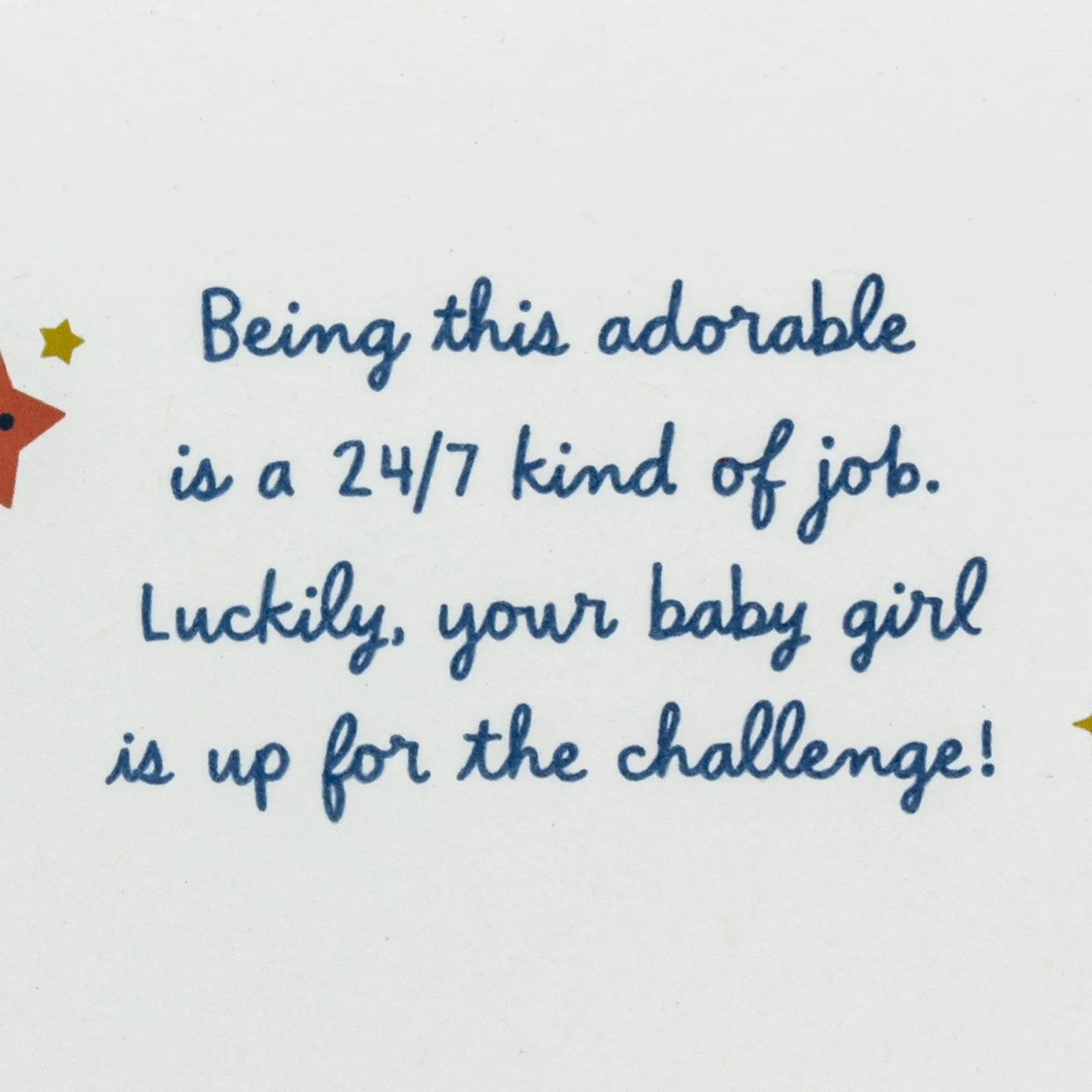 Cutie on Duty New Baby Girl Card