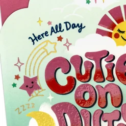 Cutie on Duty New Baby Girl Card