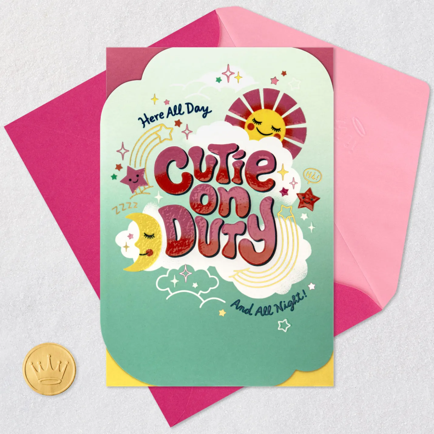 Cutie on Duty New Baby Girl Card