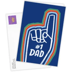 #1 Dad Foam Finger Custom Father's Day Card