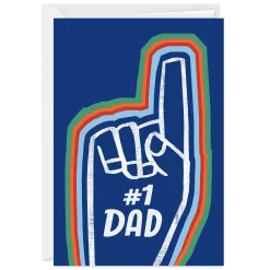 #1 Dad Foam Finger Custom Father's Day Card
