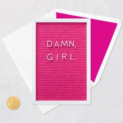 Damn, Girl Birthday Card for Her