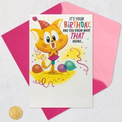 Dance Party Animals Musical Pop-Up Birthday Card for Kids