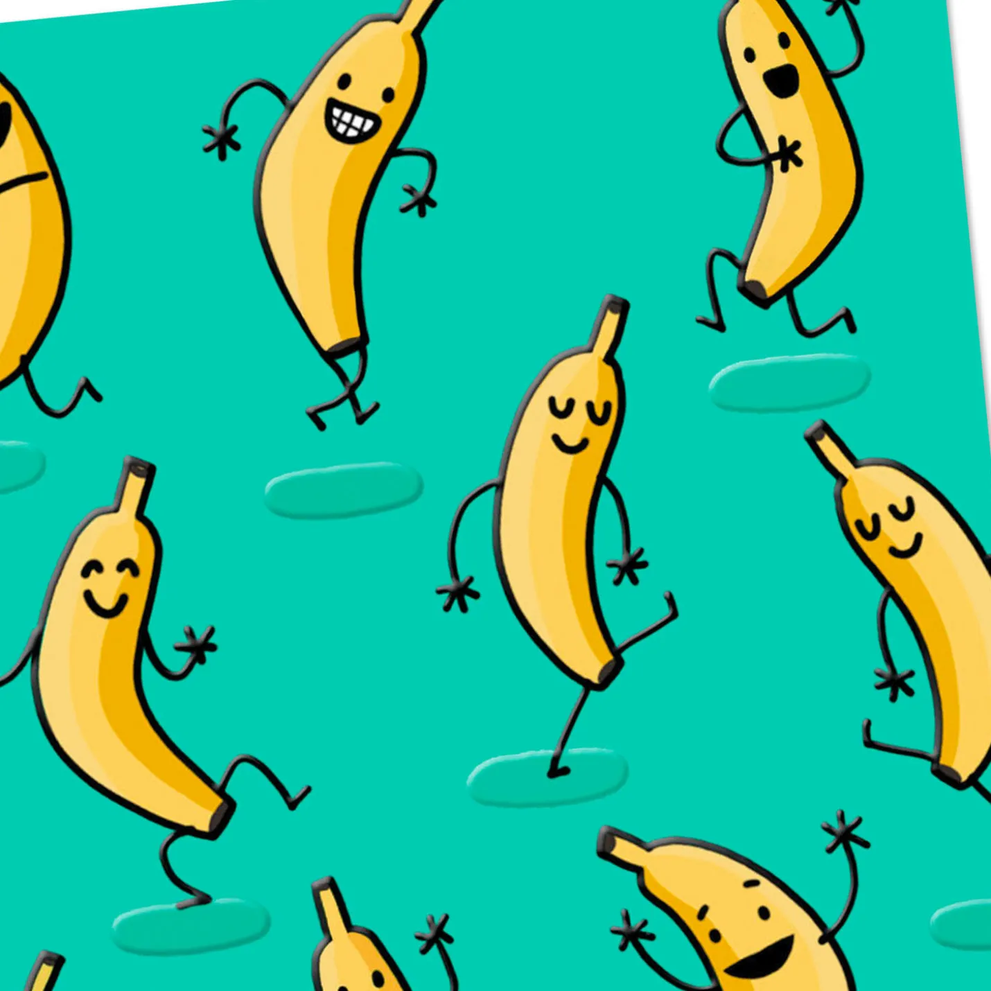 Dancing Bananas Blank Card