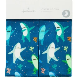 Dancing Sharks Fun Crew Socks