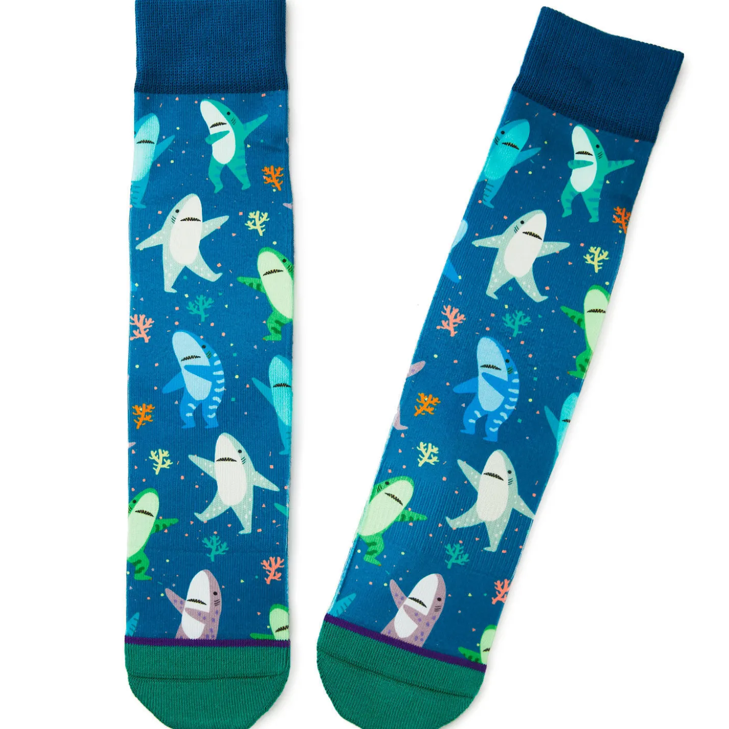 Dancing Sharks Fun Crew Socks