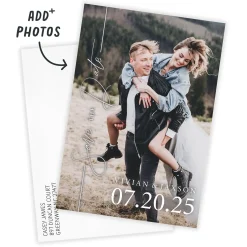 Dark Filter Full-Bleed Photo Flat Wedding Save the Date