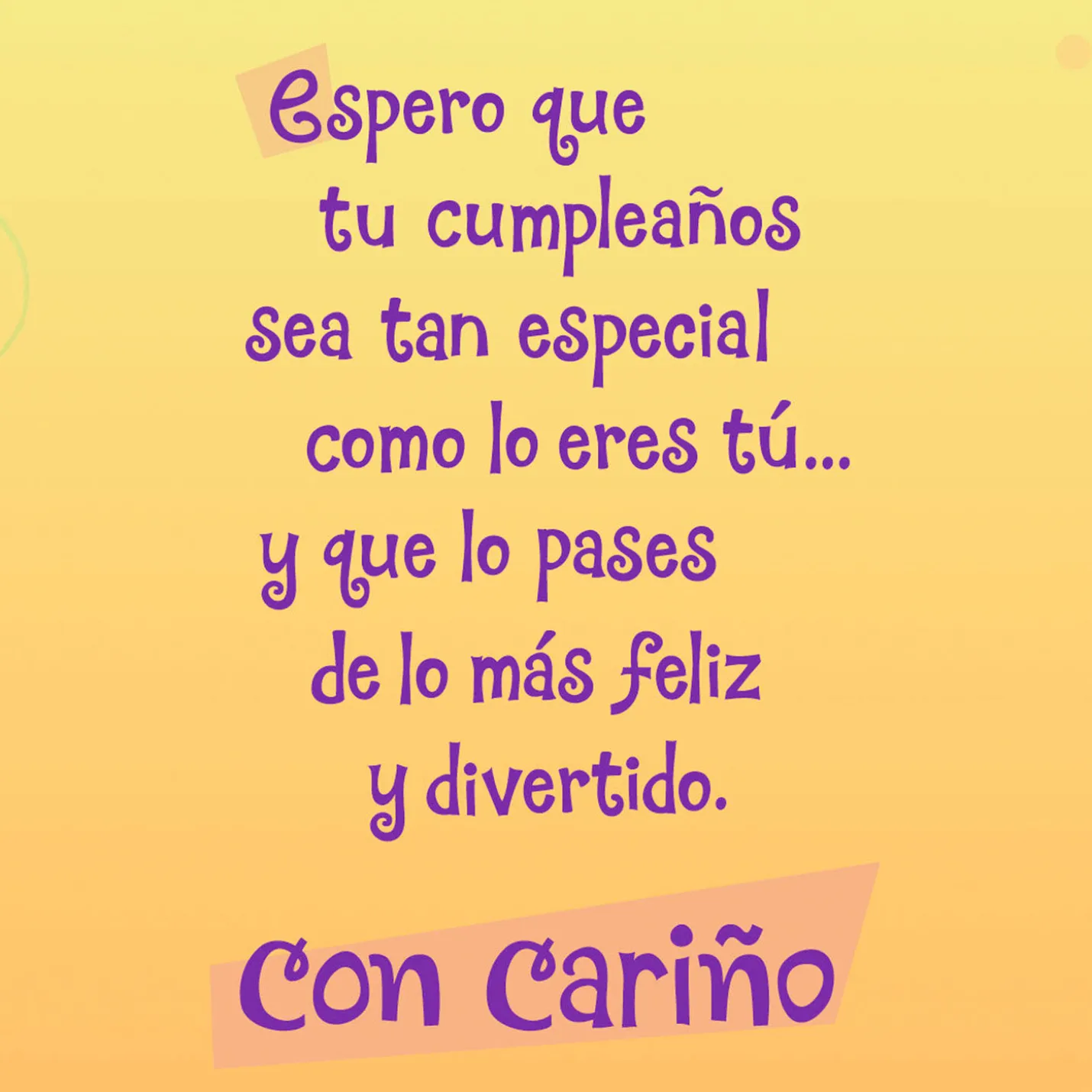 Day as Special as You Are Spanish-Language Birthday Card