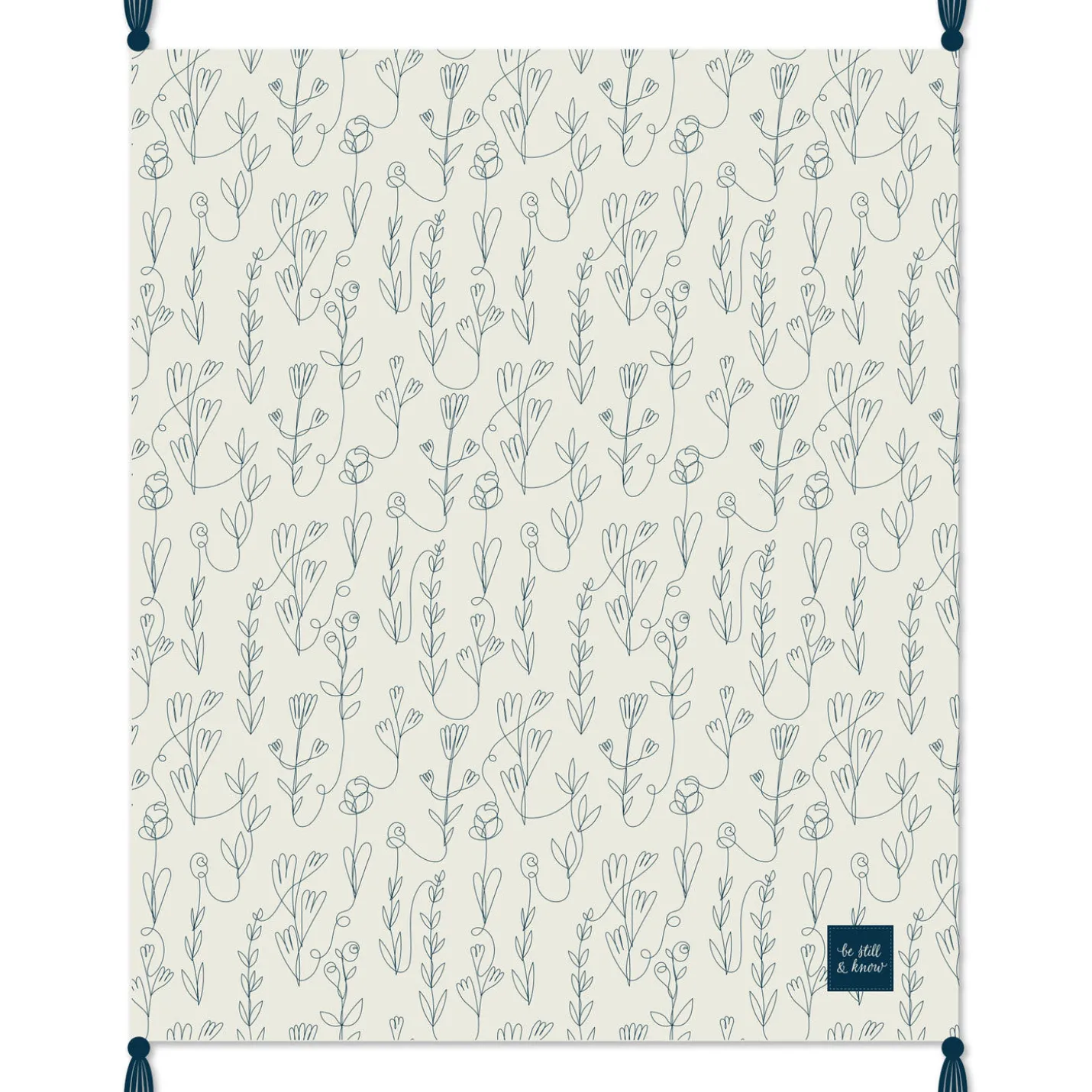 DaySpring Be Still and Know Throw Blanket With Tassels, 50x60