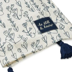 DaySpring Be Still and Know Throw Blanket With Tassels, 50x60