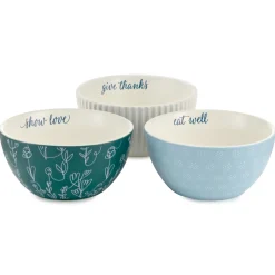 DaySpring Give Thanks Ceramic Bowls, Set of 3