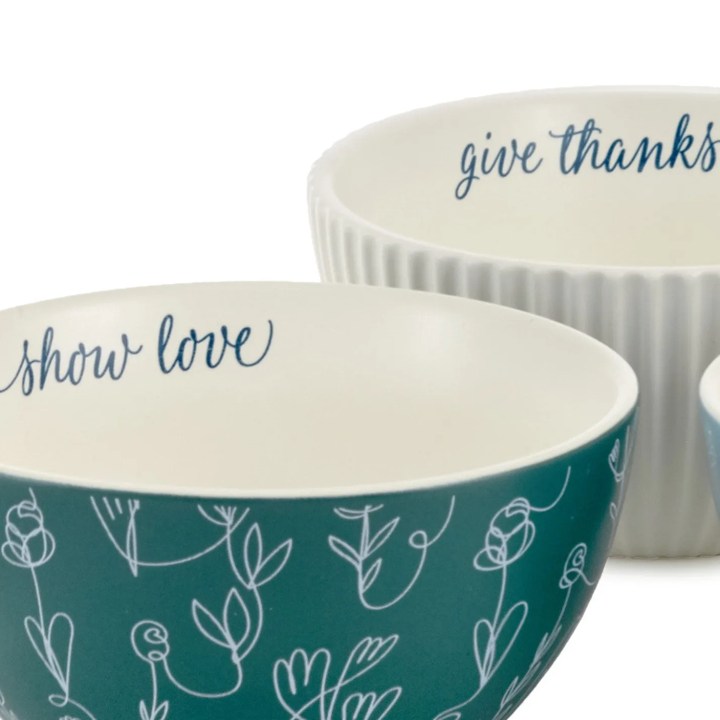 DaySpring Give Thanks Ceramic Bowls, Set of 3
