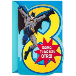 DC Comics™ Batman™ Spanish-Language 8th Birthday Card With Stickers