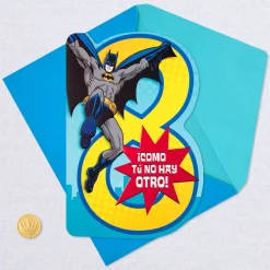 DC Comics™ Batman™ Spanish-Language 8th Birthday Card With Stickers