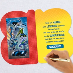 DC Comics™ Batman™ Spanish-Language 8th Birthday Card With Stickers