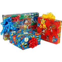 DC™ Justice League™ 3-Pack Wrapping Paper Roll Bundle, 60 sq. ft. total