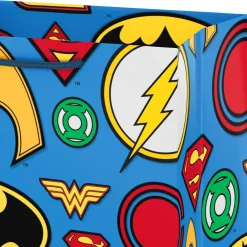 9.6" DC™ Super Hero Icons on Blue Medium Gift Bag