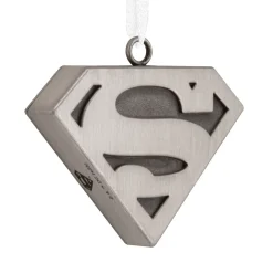 DC™ Superman™ Silver Shield Metal Hallmark Ornament