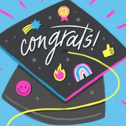 Decorated Grad Cap Graduation Card