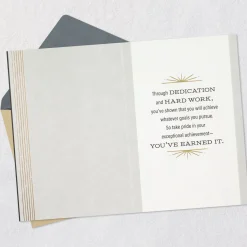 Dedication and Hard Work Graduation Card for Doctorate