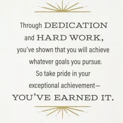 Dedication and Hard Work Graduation Card for Doctorate