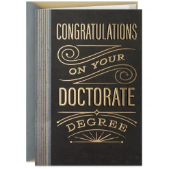 Dedication and Hard Work Graduation Card for Doctorate