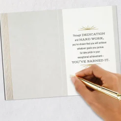 Dedication and Hard Work Graduation Card for Doctorate