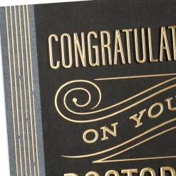 Dedication and Hard Work Graduation Card for Doctorate