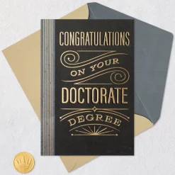 Dedication and Hard Work Graduation Card for Doctorate