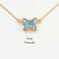 Demdaco Artful Butterfly Charm Friendship Necklace, 16"