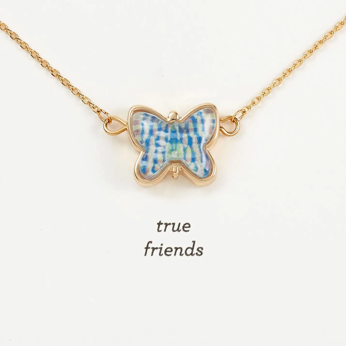 Demdaco Artful Butterfly Charm Friendship Necklace, 16"