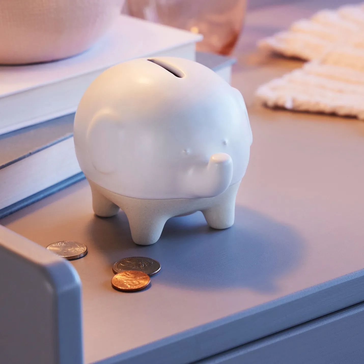Demdaco Ceramic Elephant Bank