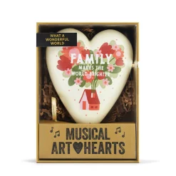 Demdaco Family Makes the World Brighter Musical Art Heart Sculpture