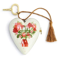 Demdaco Family Makes the World Brighter Musical Art Heart Sculpture