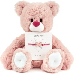 Demdaco Love You Bear Stuffed Animal With Butterfly Bracelet