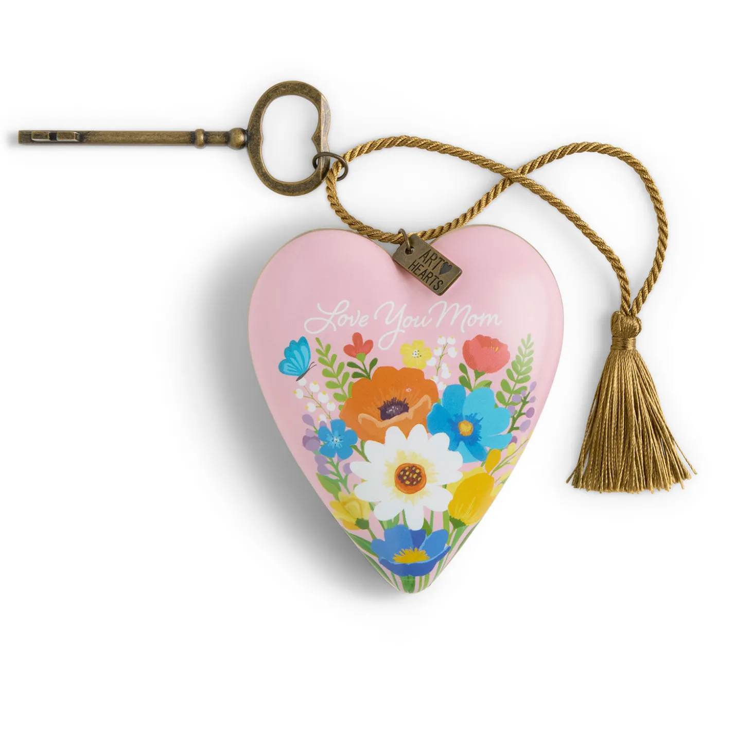 Demdaco Love You Mom Floral Art Heart