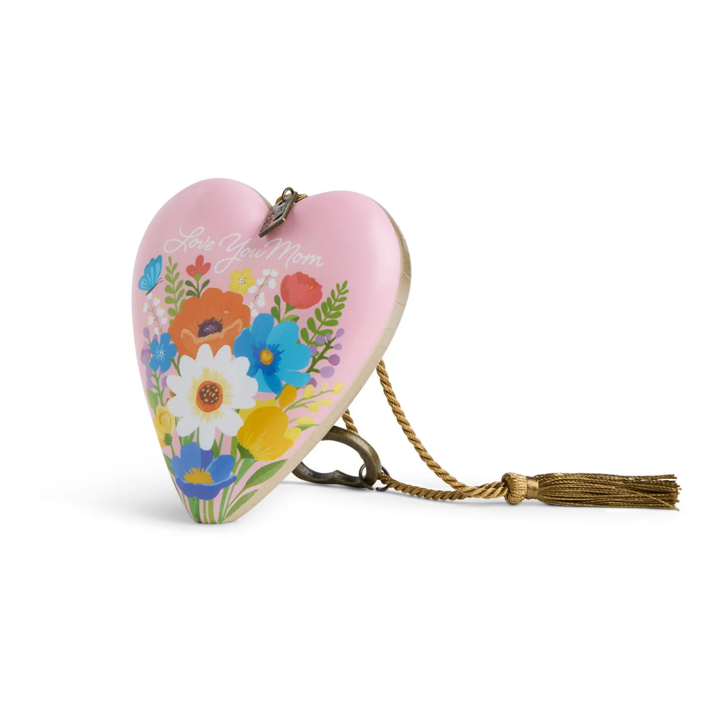 Demdaco Love You Mom Floral Art Heart