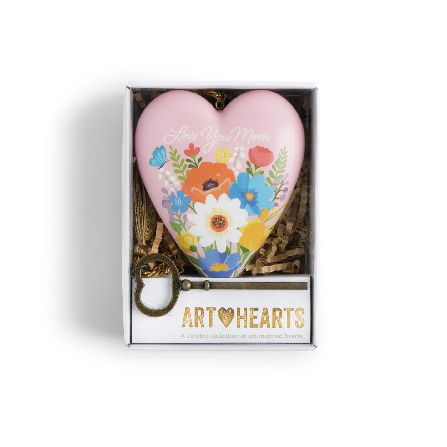 Demdaco Love You Mom Floral Art Heart