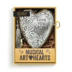 Demdaco Love You Mom Musical Art Heart, 3.5"