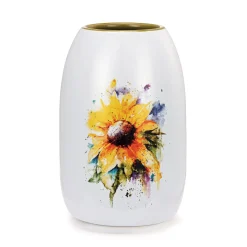 Demdaco Sunflower Vase, 7"