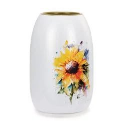 Demdaco Sunflower Vase, 7"