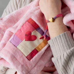 Demdaco You Are Loved Plush Blanket and Bracelet Set