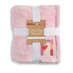 Demdaco You Are Loved Plush Blanket and Bracelet Set