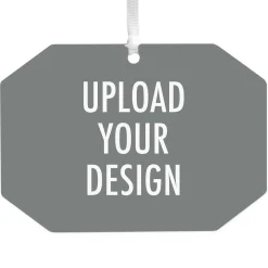 Design-Your-Own Horizontal Rectangle Metal Personalized Ornament, Custom Photo
