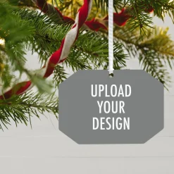 Design-Your-Own Horizontal Rectangle Metal Personalized Ornament, Custom Photo