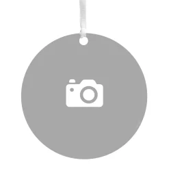 Design-Your-Own Round Metal Personalized Ornament, Custom Photo