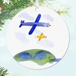 Design-Your-Own Round Metal Personalized Ornament, Custom Photo